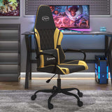 vidaXL Massage gamestoel kunstleer zwart en blauw