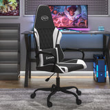 vidaXL Massage gamestoel kunstleer zwart en blauw