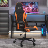 vidaXL Massage gamestoel kunstleer zwart en blauw