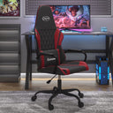 vidaXL Massage gamestoel kunstleer zwart en blauw
