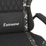vidaXL Massage gamestoel kunstleer zwart en blauw