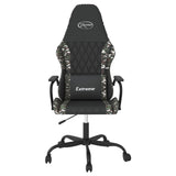 vidaXL Massage gamestoel kunstleer zwart en blauw