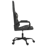 vidaXL Massage gamestoel kunstleer zwart en blauw