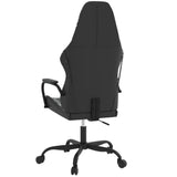 vidaXL Massage gamestoel kunstleer zwart en blauw