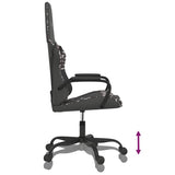 vidaXL Massage gamestoel kunstleer zwart en blauw