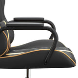 vidaXL Massage gamestoel kunstleer zwart en blauw