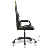 vidaXL Massage gamestoel kunstleer zwart en blauw