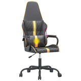 vidaXL Massage gamestoel kunstleer zwart en blauw
