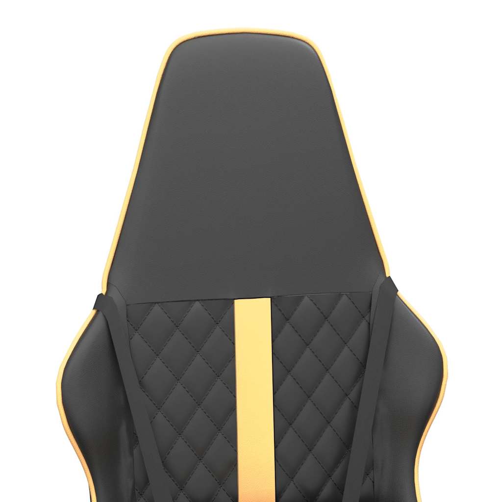 vidaXL Massage gamestoel kunstleer zwart en blauw