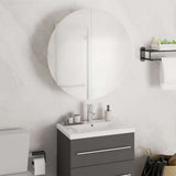 vidaXL Badkamerkast met ronde spiegel en LED 40x40x17,5 cm wit