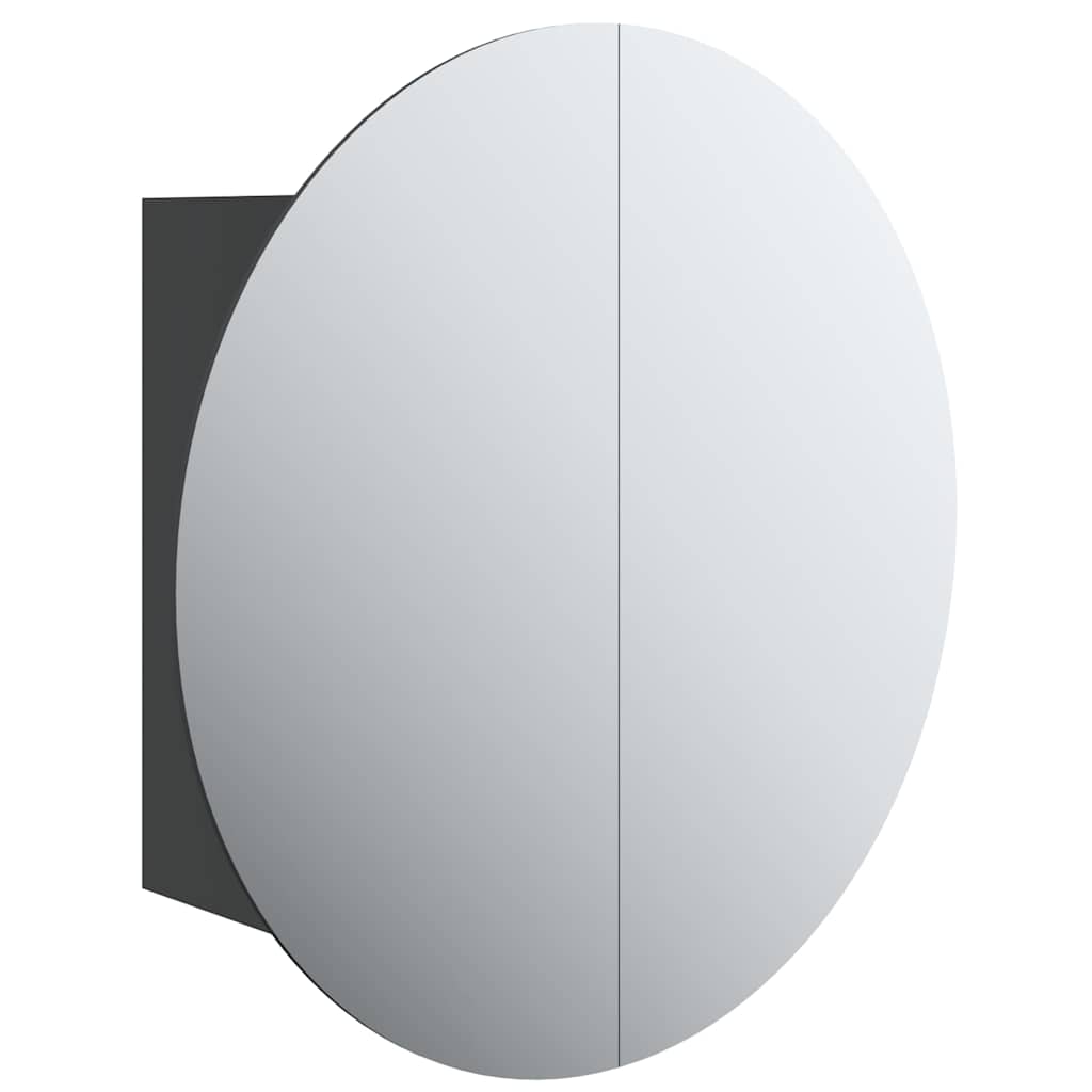 vidaXL Badkamerkast met ronde spiegel en LED 40x40x17,5 cm wit