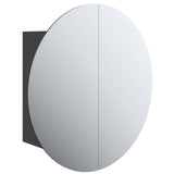 vidaXL Badkamerkast met ronde spiegel en LED 40x40x17,5 cm wit