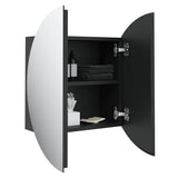 vidaXL Badkamerkast met ronde spiegel en LED 40x40x17,5 cm wit