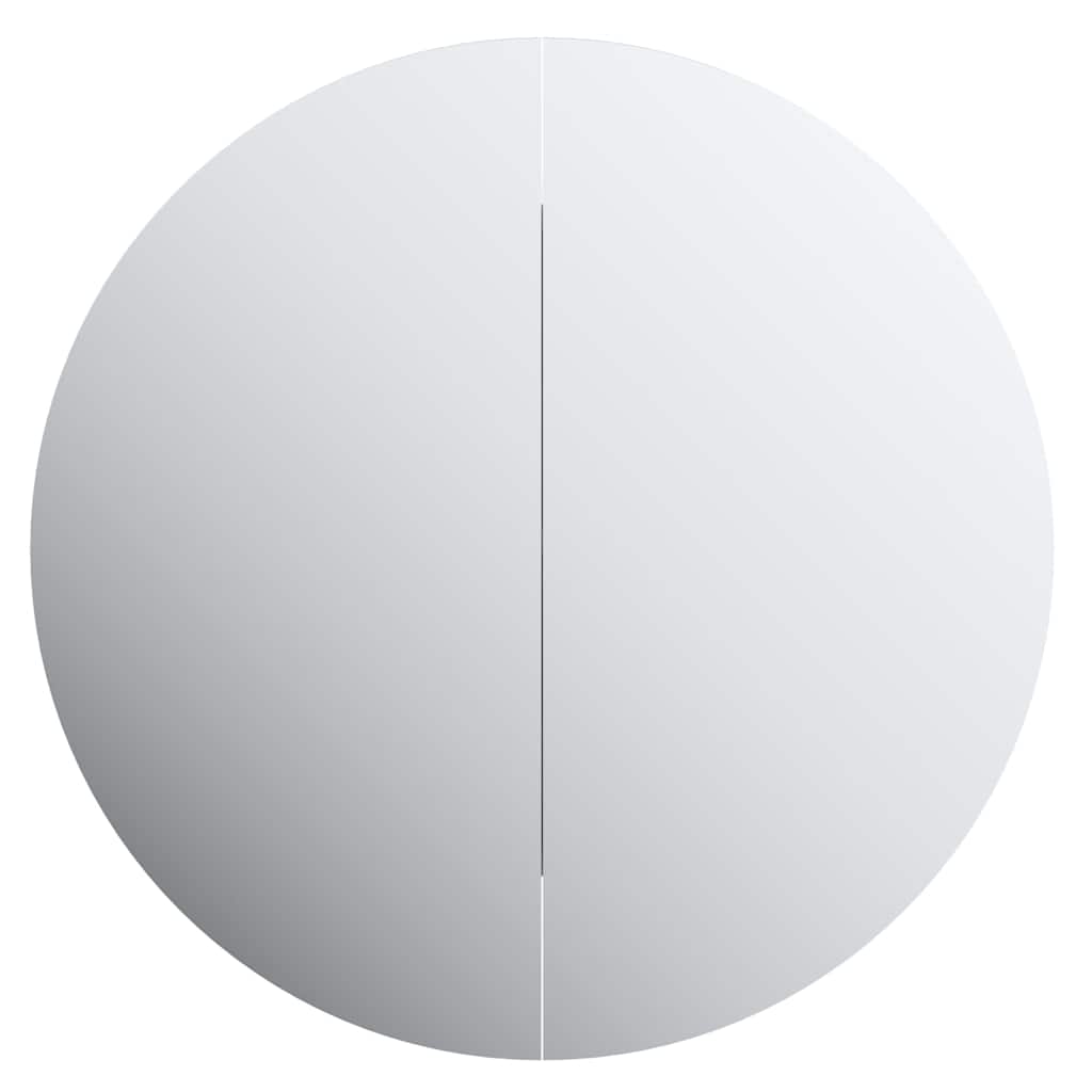 vidaXL Badkamerkast met ronde spiegel en LED 40x40x17,5 cm wit