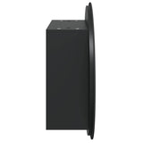 vidaXL Badkamerkast met ronde spiegel en LED 40x40x17,5 cm wit