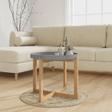 vidaXL Salontafel 53x53x43,5 cm bewerkt hout en grenenhout grijs