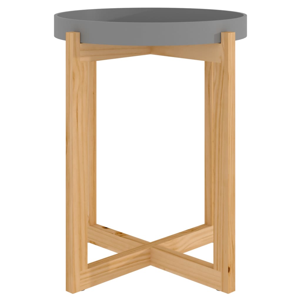 vidaXL Salontafel 41x41x48,5 cm bewerkt hout en grenenhout wit
