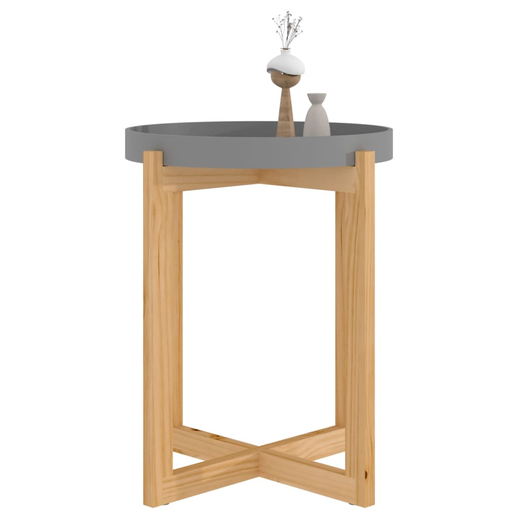 vidaXL Salontafel 41x41x48,5 cm bewerkt hout en grenenhout wit
