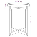 vidaXL Salontafel 41x41x48,5 cm bewerkt hout en grenenhout wit