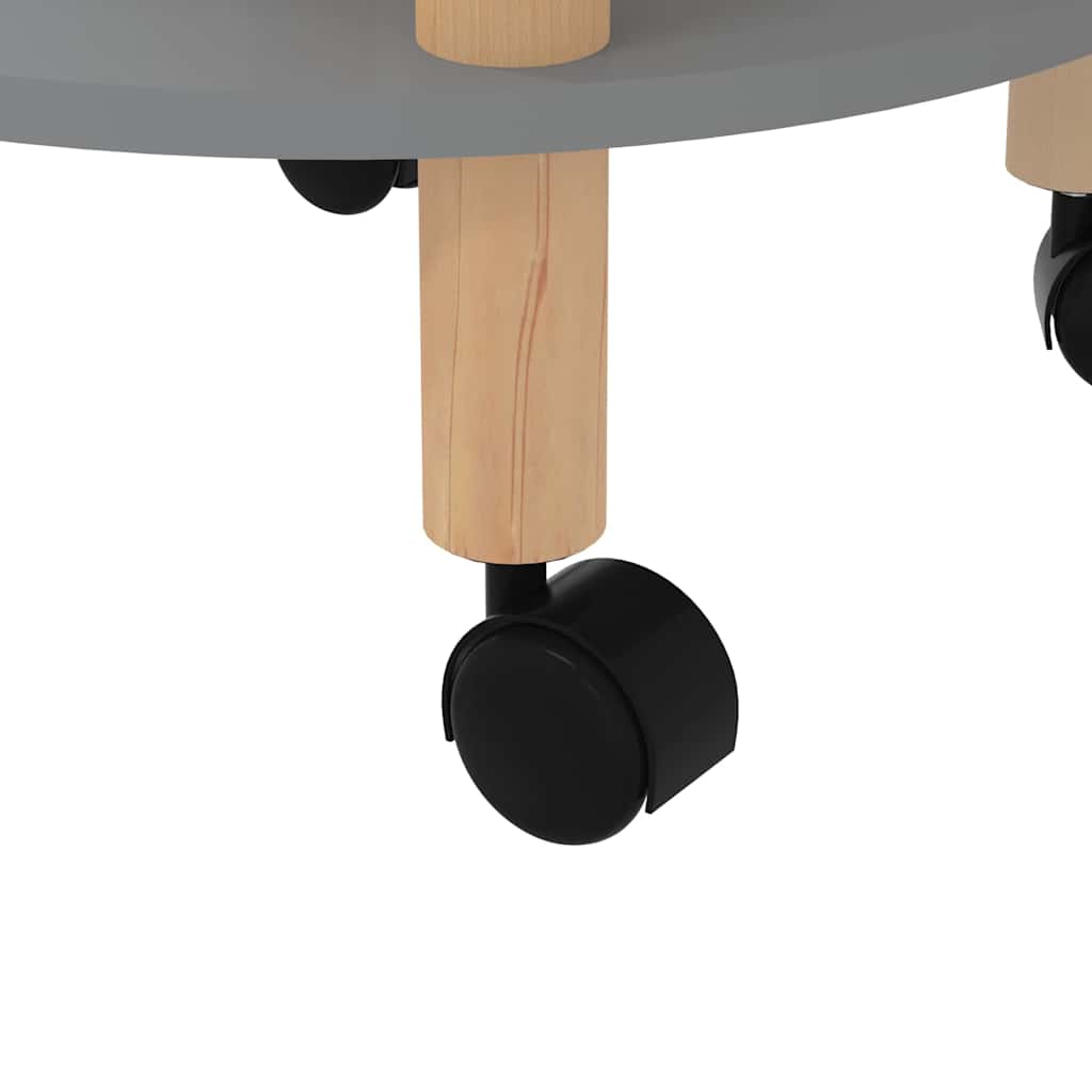 vidaXL Trolley 38x38x82 cm bewerkt hout en massief grenenhout wit