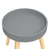 vidaXL Bijzettafel 38x38x40 cm bewerkt hout en grenenhout wit