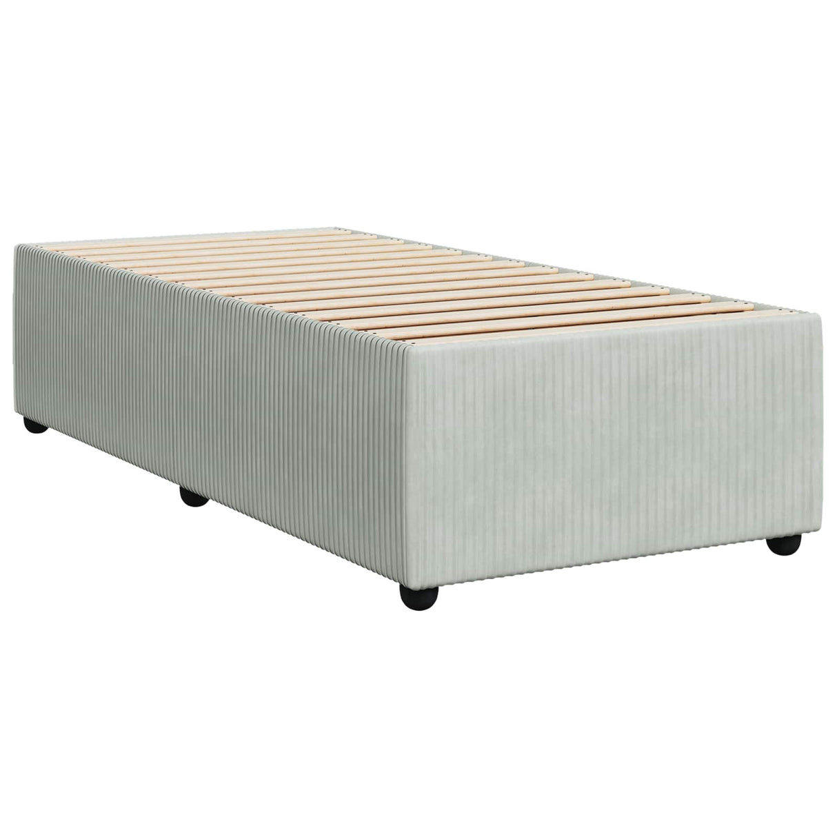 vidaXL LED Boxspringbed met Matras Donkergrijs 90 x 190 cm Fluweel