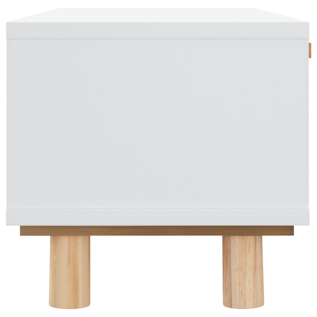 vidaXL Salontafel 80x40x30 cm bewerkt hout en grenenhout wit