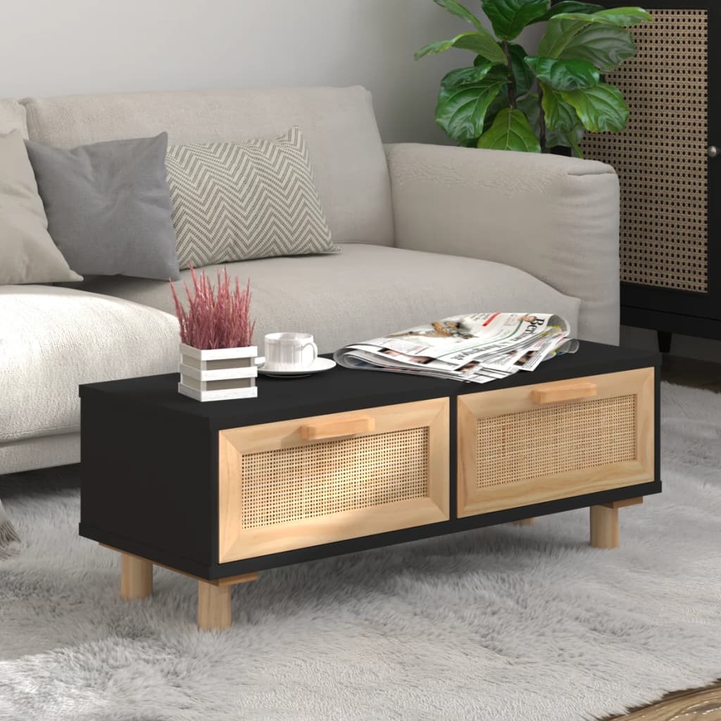 vidaXL Coffee Table 80x40x30 cm Engineered Wood and Pine White