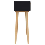 vidaXL Wandtafel 80x30x75 cm massief grenenhout en natuurlijk rattan