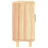 vidaXL Dressoir 105x30x60 cm massief grenenhout en rattan wit