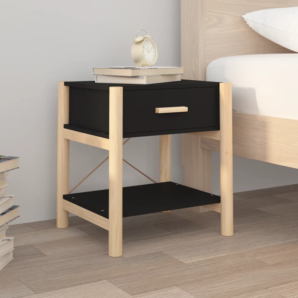 vidaXL Nachtkastjes 2 st 42x38x45 cm bewerkt hout wit
