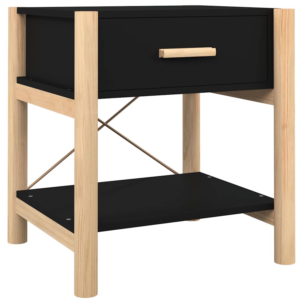 vidaXL Nachtkastjes 2 st 42x38x45 cm bewerkt hout wit