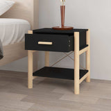 vidaXL Nachtkastjes 2 st 42x38x45 cm bewerkt hout wit