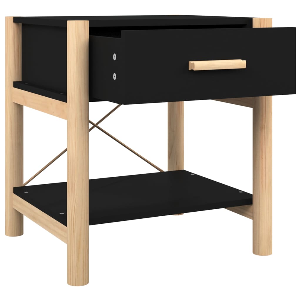 vidaXL Nachtkastjes 2 st 42x38x45 cm bewerkt hout wit