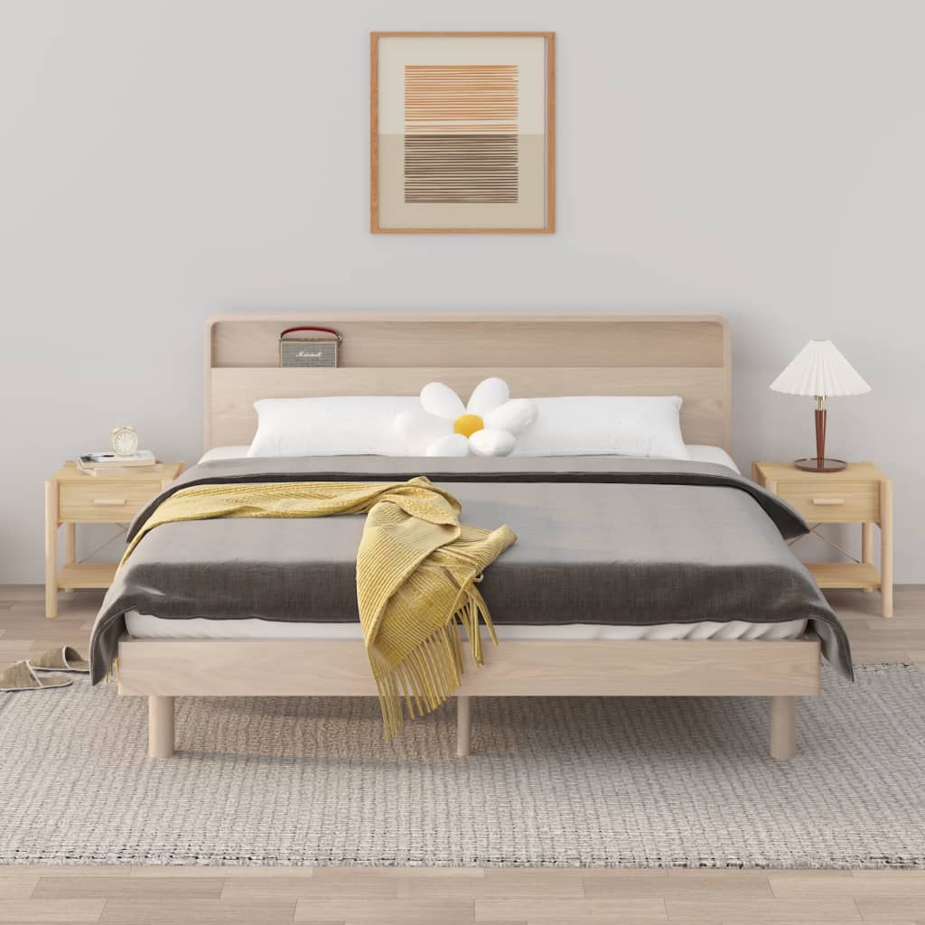 vidaXL Nachtkastjes 2 st 42x38x45 cm bewerkt hout wit