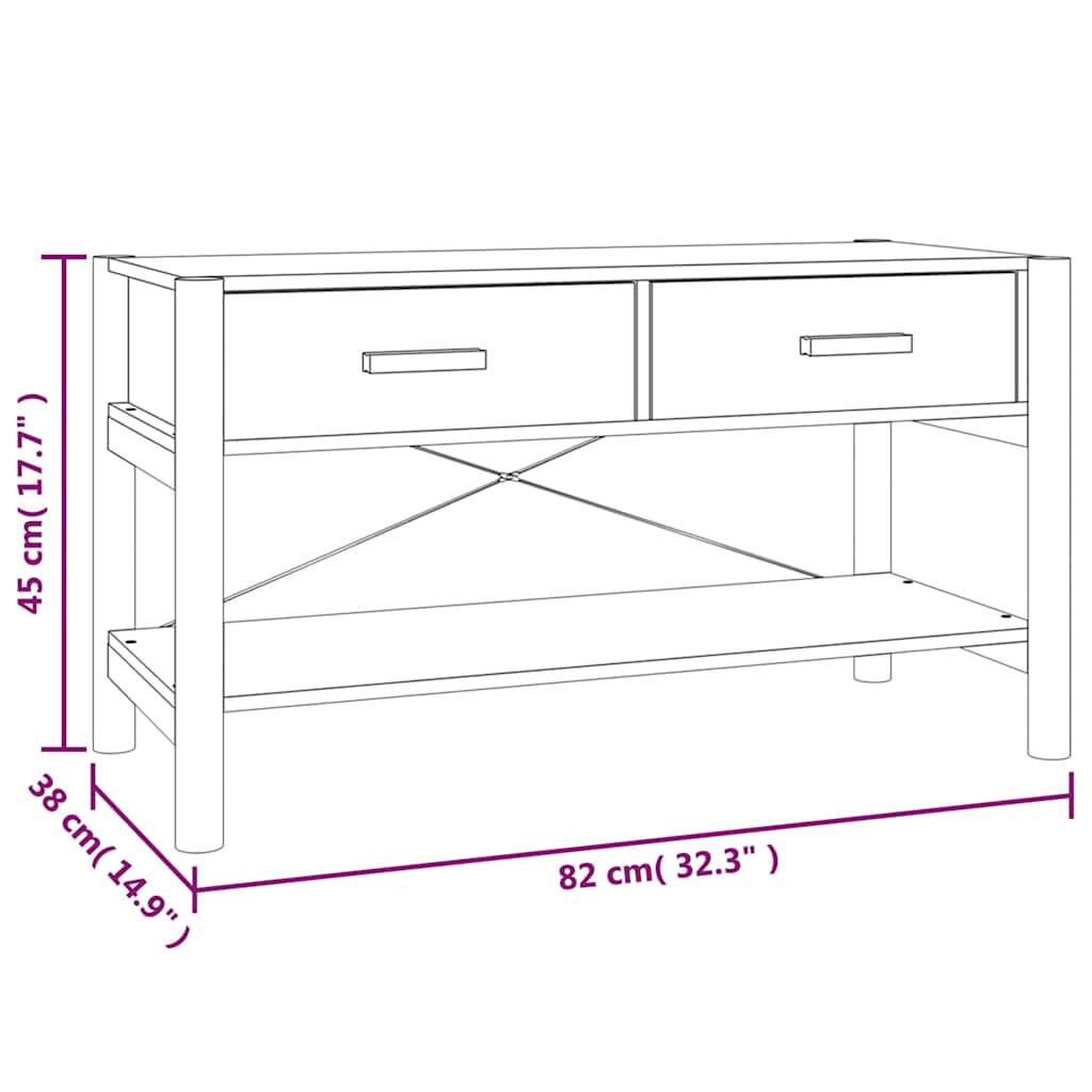 vidaXL Tv-meubel 82x38x45 cm bewerkt hout wit