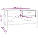 vidaXL Salontafel 82x48x45 cm bewerkt hout wit