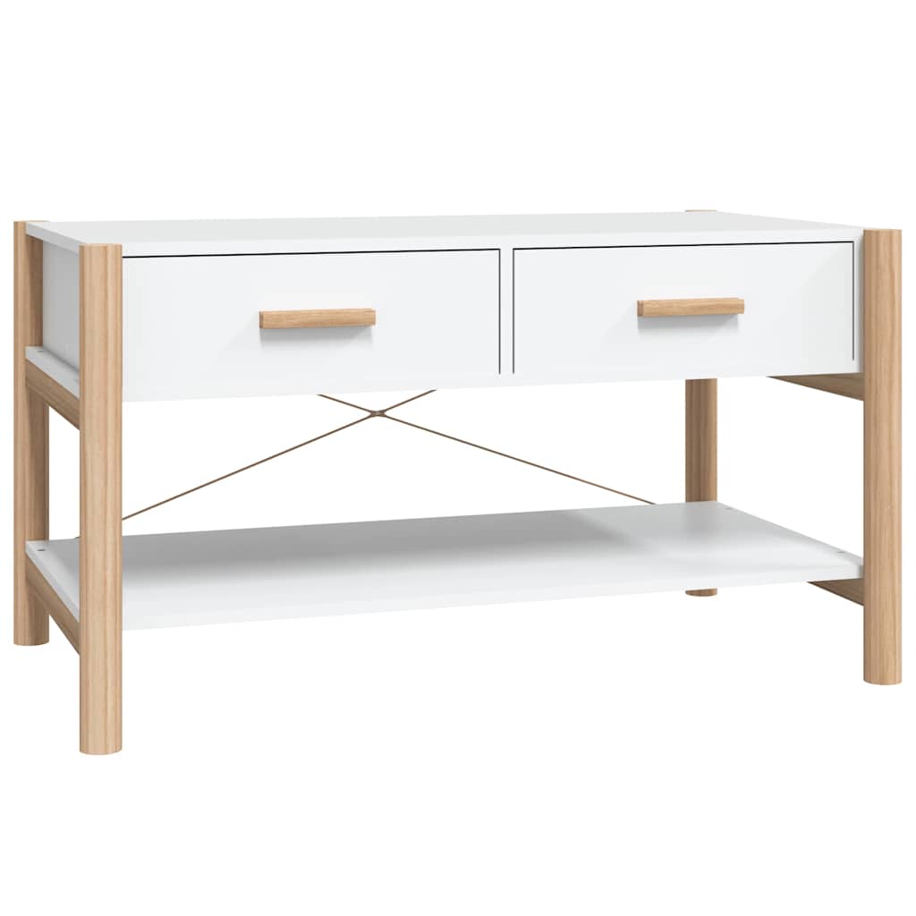 vidaXL Salontafel 82x48x45 cm bewerkt hout wit