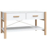 vidaXL Salontafel 82x48x45 cm bewerkt hout wit