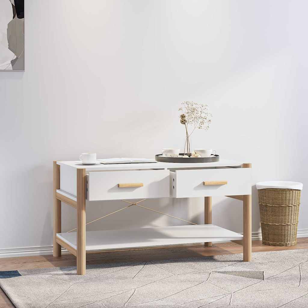 vidaXL Salontafel 82x48x45 cm bewerkt hout wit