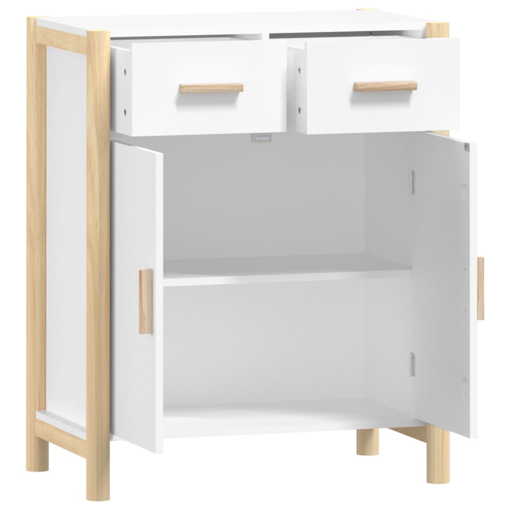 vidaXL Dressoir 62x38x75 cm bewerkt hout wit