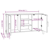 vidaXL Dressoir 107x38x60 cm bewerkt hout wit