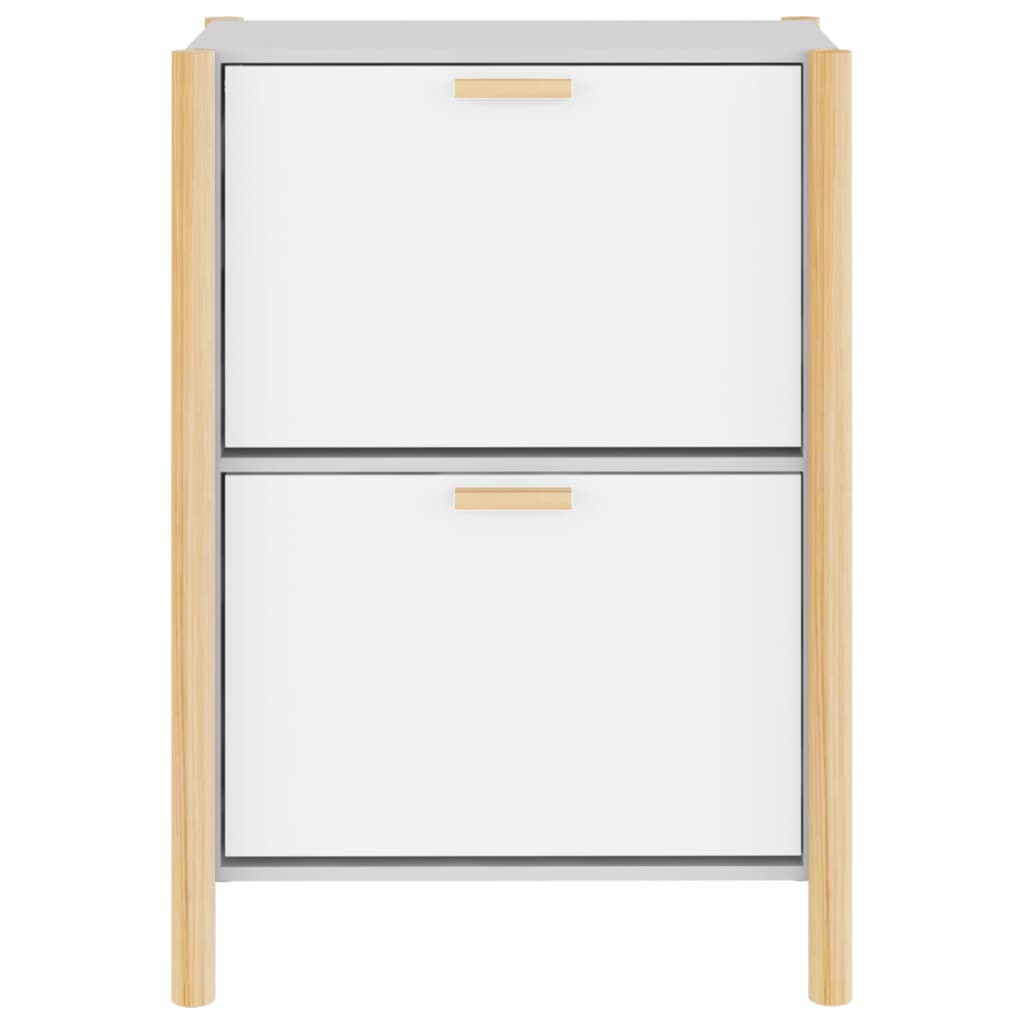 vidaXL Schoenenkast 57,5x33x80 cm bewerkt hout wit