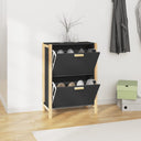 vidaXL Schoenenkast 57,5x33x80 cm bewerkt hout wit