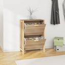 vidaXL Schoenenkast 57,5x33x80 cm bewerkt hout wit