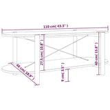 vidaXL Salontafel 110x48x40 cm bewerkt hout wit