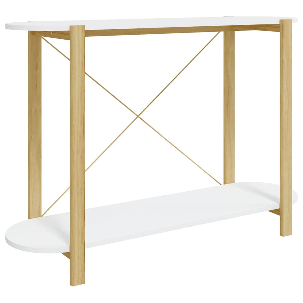 vidaXL Wandtafel 110x38x75 cm bewerkt hout wit