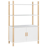 vidaXL Hoge kast 80x40x121 cm bewerkt hout wit