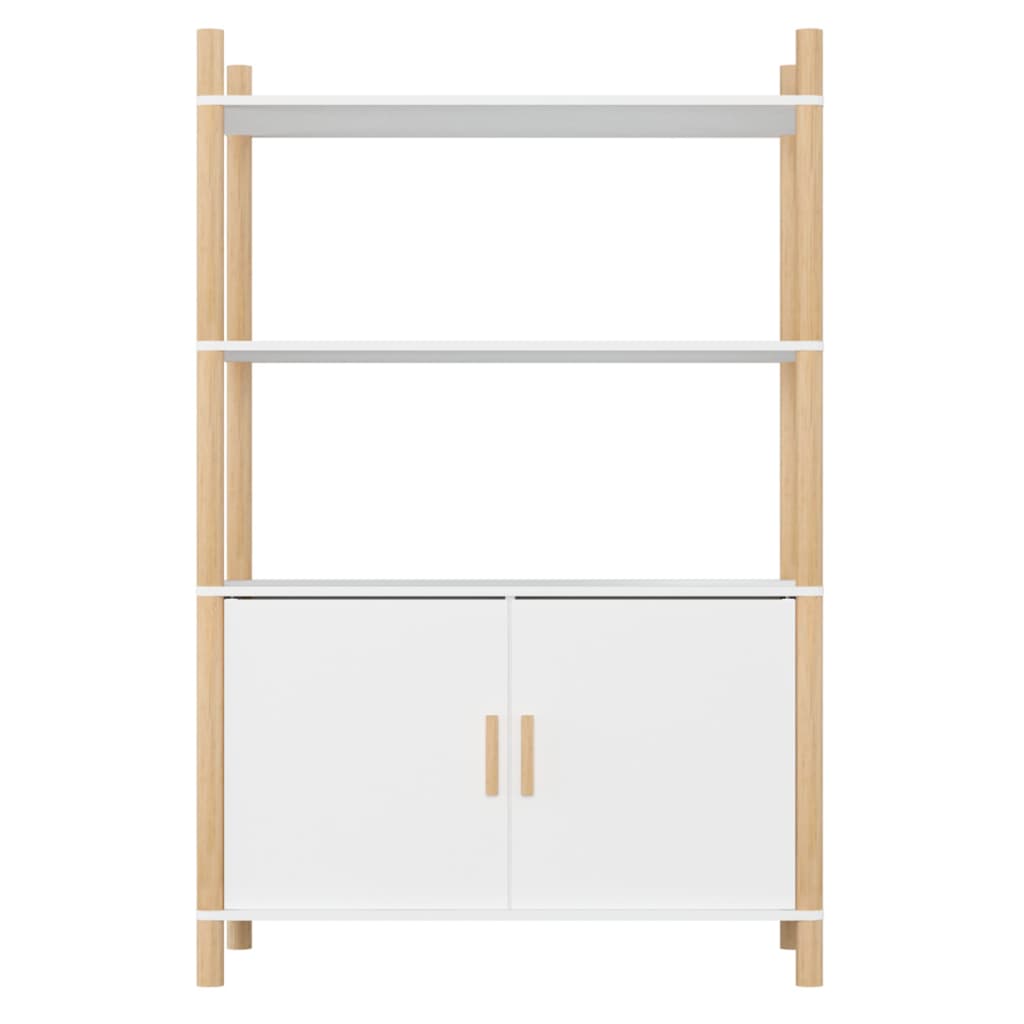 vidaXL Hoge kast 80x40x121 cm bewerkt hout wit