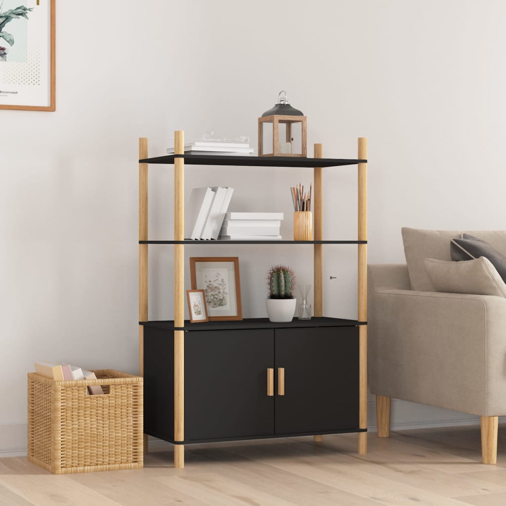 vidaXL Hoge kast 80x40x121 cm bewerkt hout wit